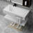 32'' Wall Mounted Resin Bathroom Sink with Adjustable Dual-Layer Design-116480832