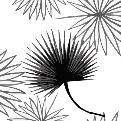 Cabbage Palm 10' L x 24" W Peel and Stick Wallpaper Roll