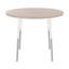 Table ronde 36 "à fil de bois thermofusionné avec pieds réglables standard - sable asiatique / blanc-124895193