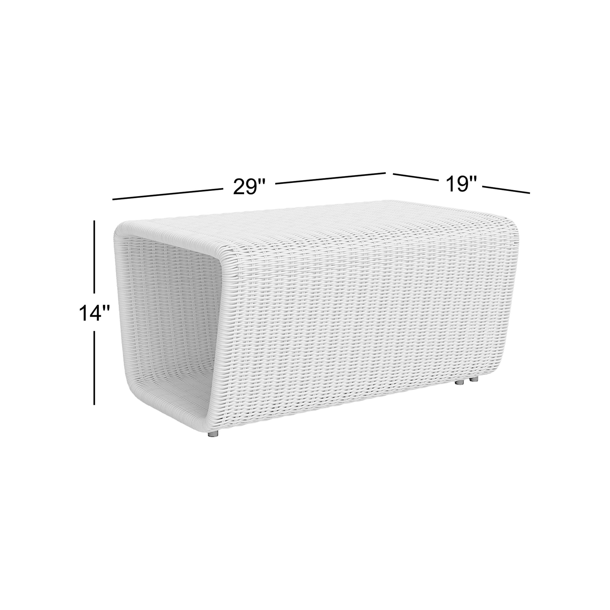Jimmy Resin Outdoor Ottoman, Gray