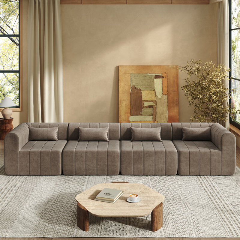 Canapé modulaire 145,5 pouces, Espresso