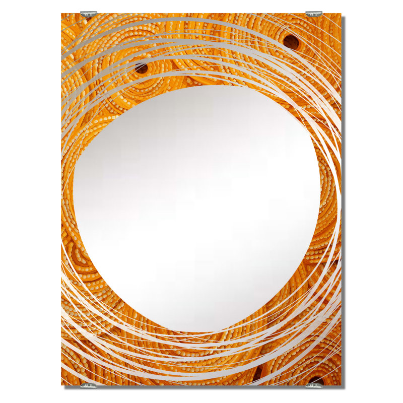 Arceo - Miroir mural à collage abstrait MIR131697, 32 po x 24 po