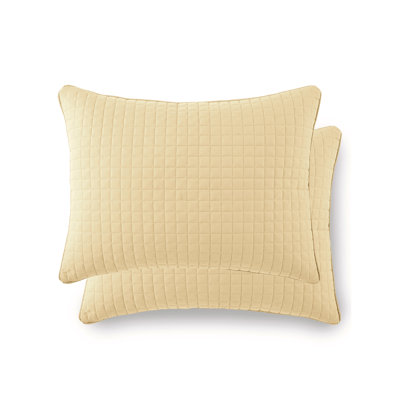Southshore Fine Linens Vilano Quilted Sham Covers, Double-Brushed Microfiber Square-Stitched Pillow Shams with Piped Edges, Set of 2, 20" x 26" , Steel Blue