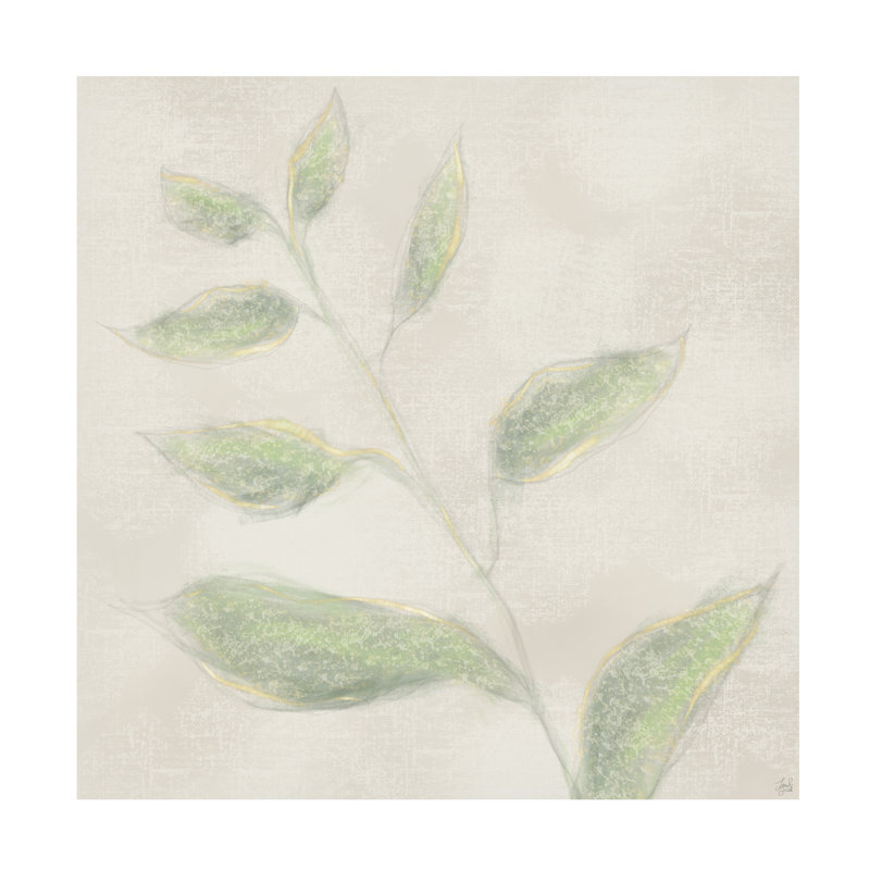 "Floral Botanical Single croissance 2" sur toile, H 14 po x l 14 po x P 2 po
