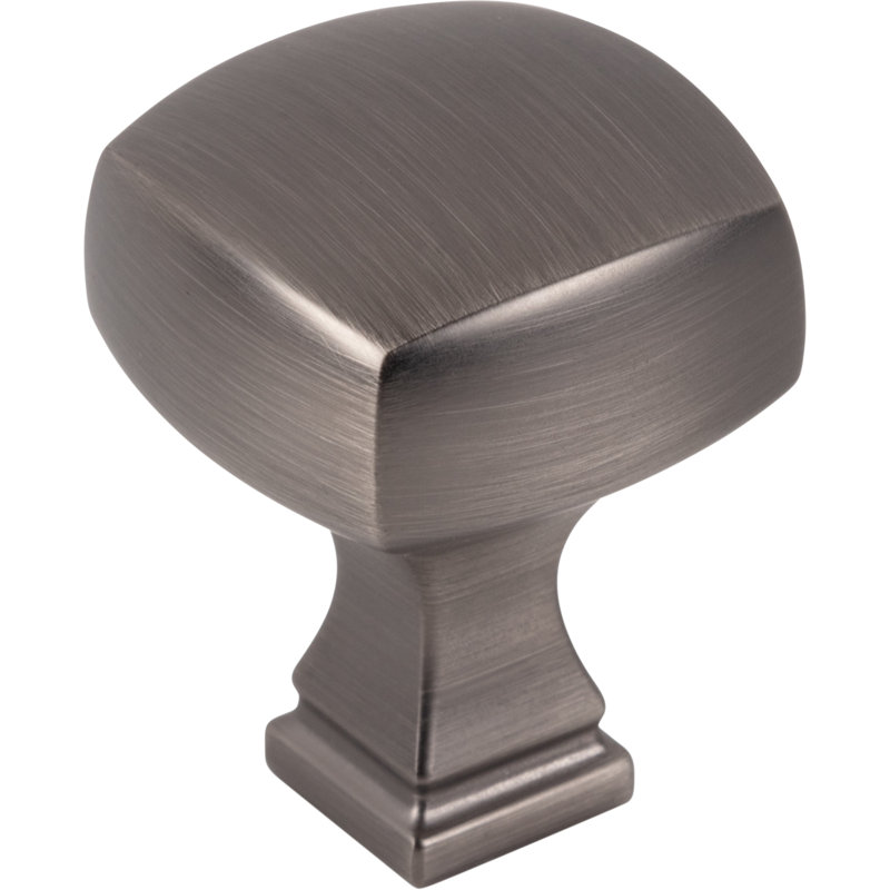 Audrey Square Knob, Brushed Pewter
