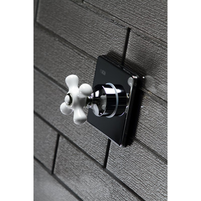Kingston Brass Single-Handle Wall Mount Three-Way Diverter Valve with Trim Kit