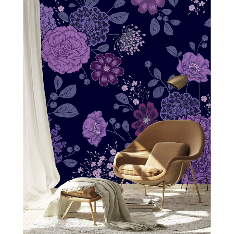 Murale florale, L 8,33 pi x L 8,33 pi