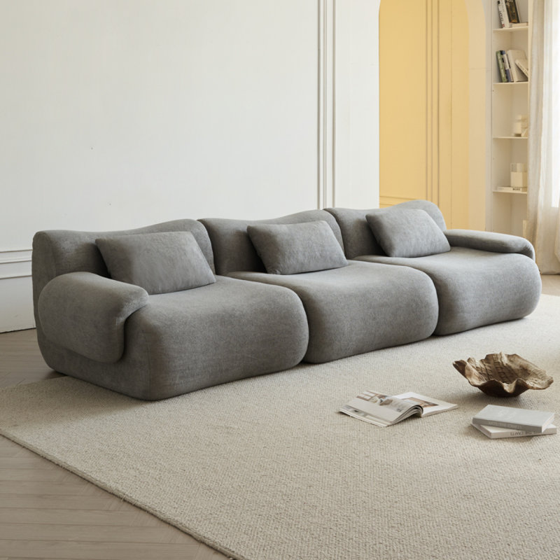 Canapé modulaire modulaire, canapé modulaire compressé, canapé de style minimaliste moderne, chambre à coucher, canapé compressible confortable gris clair économe en espace