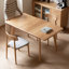 Table de salle à manger extensible en chêne massif naturel avec pieds en diagonale et table télescopique avec glissière en métal, pour accueillir 6 à 8 personnes en bois (couleur claire)