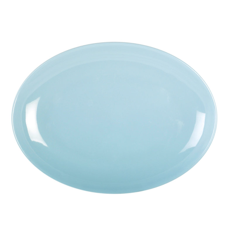 Thunder Group Inc. Jade Melamine Platter, 1.1" H x 12.5" W x 9.25" D