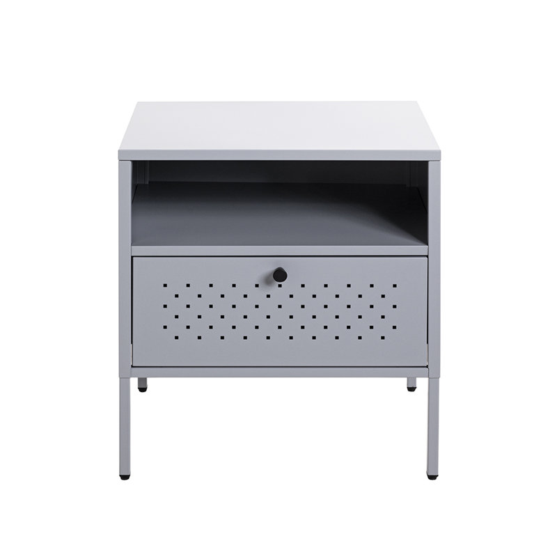 Zaria 1 Drawer Bedside Table, Grey