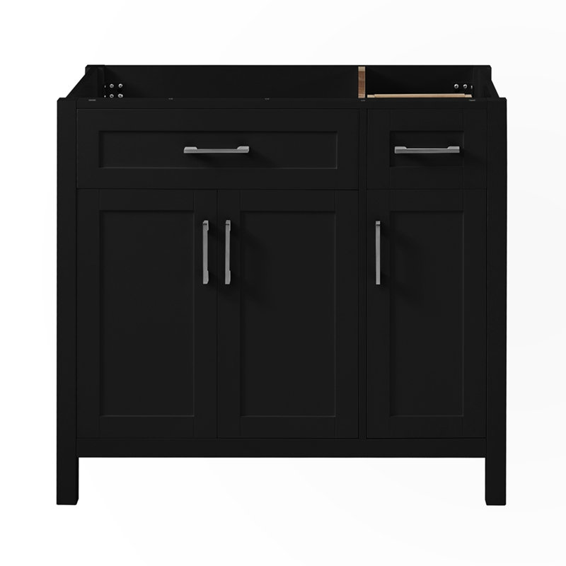 Meuble-lavabo 36 po sans lavabo, Noir, noir, noir, noir