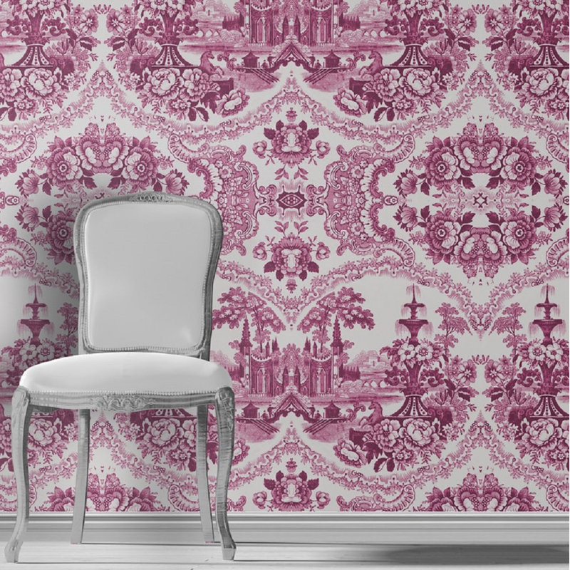 Mallie 10m x 90cm Matte Paste the Wall Wallpaper Roll, Pink