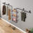 Anishka 86.61'' Wall Mounted Clothes Rack-834254068