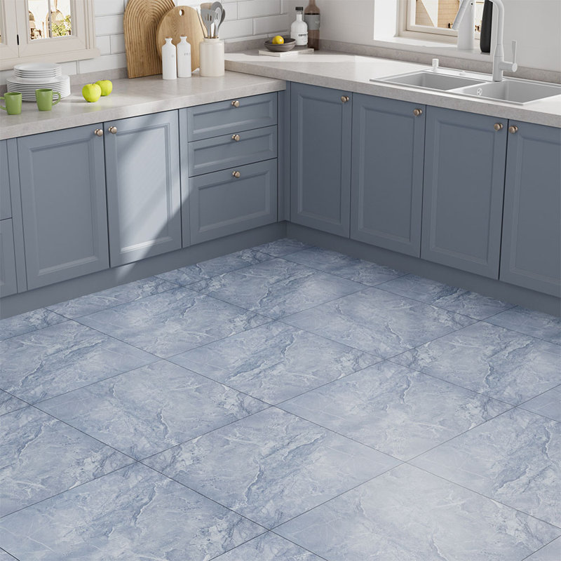 14Pcs 60x60cm Realistic Stone Texture Self Adhesive PVC Flooring, Grey