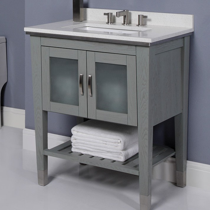 Briana 30.5'' Single Bathroom Vanity Base Only, Slate