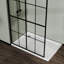 Walk-in Shower Screen 46" X 72" Black - Tempered Glass, Secure Upper Bar Build