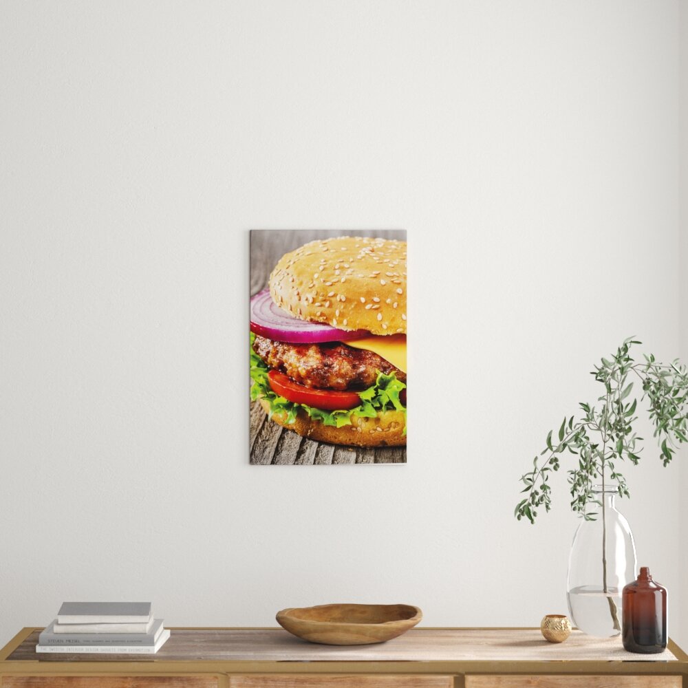 Leinwandbild Leckerer Cheeseburger