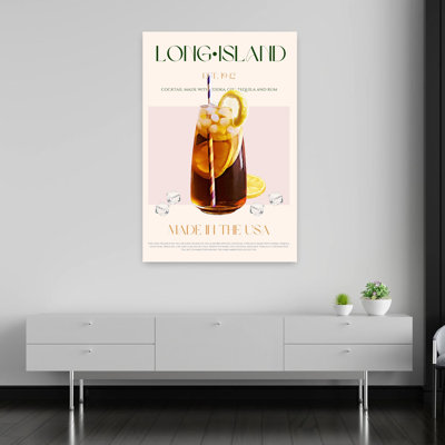 Long Island Iced Tea Classic Retro Vintage Summer Wall Art
