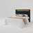 Modern Upholstered Bed Frame With RGB LED Lights, Charging Station & Geometric Wingback Headboard-523539472-523539503