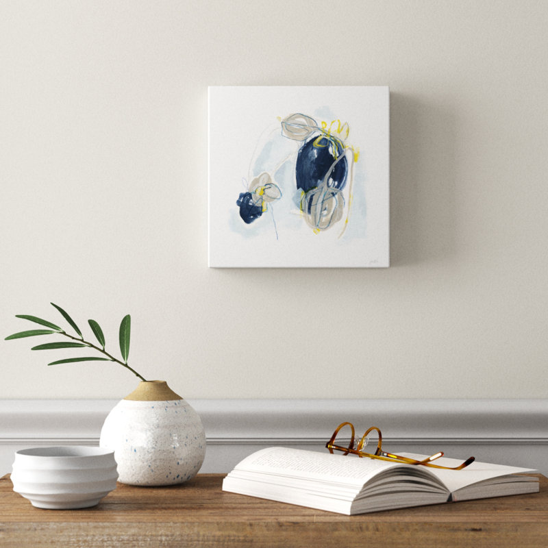 «Garden Tumble I», peinture sur toile, H 10 po x l 10 po x P 1,5 po, Toile tendue