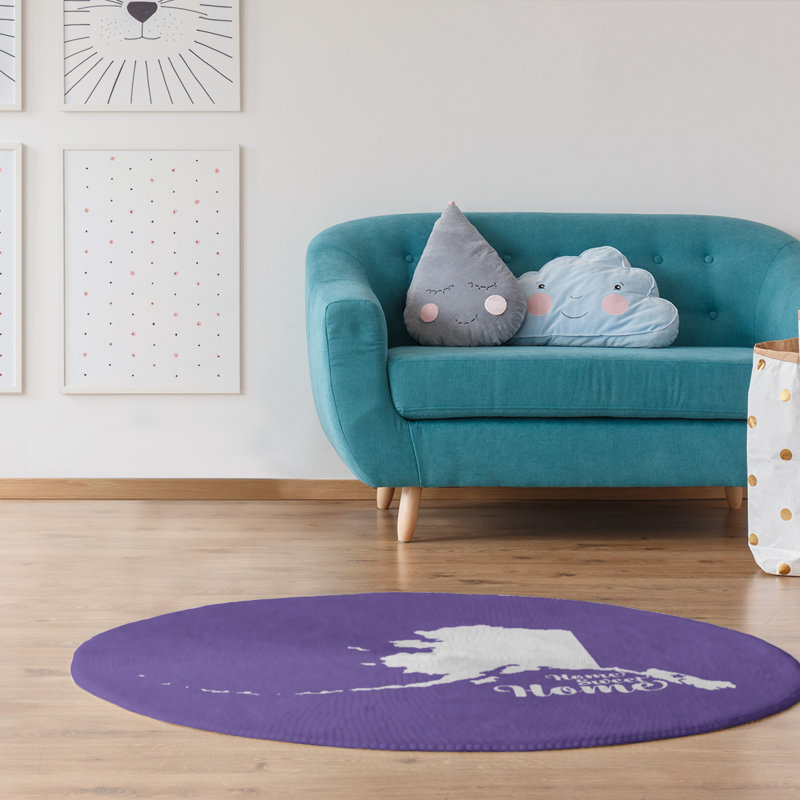Chenille Indoor Rug, Round 5'