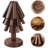 8.6"X 4.3" Walnut Trivet Set With Tree Shape