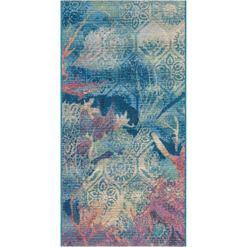 Multi Edgartown Indoor/Outdoor Modern Rug, Runner 2'7" x 5'3"