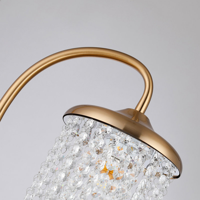 Lampe sur pied moderne en cristal doré 1 lumière Lusteria