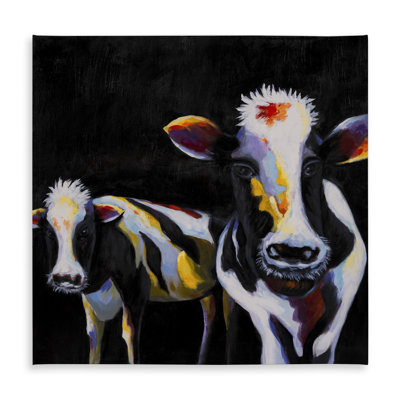 White Animals Farm Tablecloth | Two Funny Cows Home Decor
