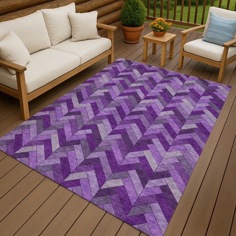 Machine Washable Indoor/Outdoor Matteson ACN2296 Geometric Rug, Rectangle 2'6" x 3'10"