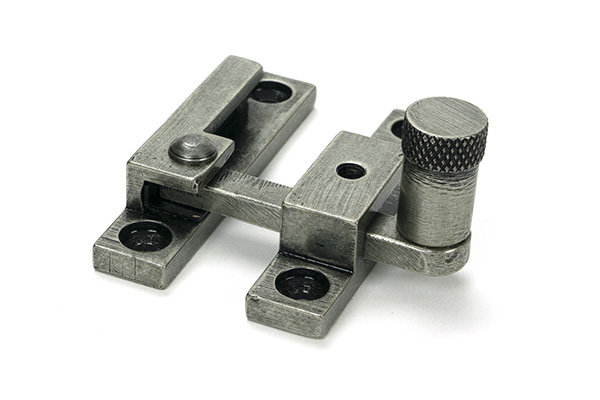 Brompton Quadrant Fastener - Narrow, Pewter Patina