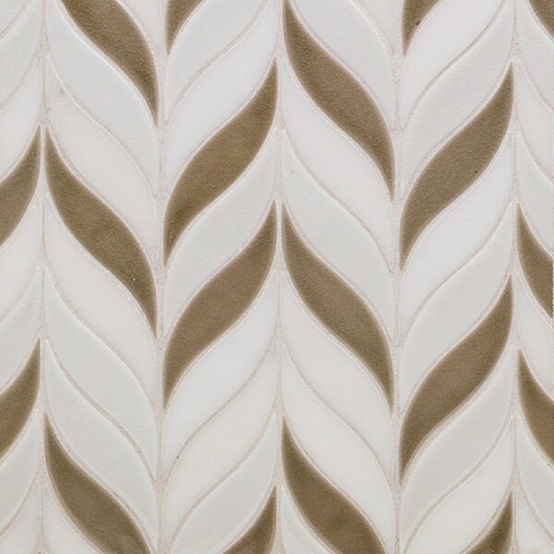 Nabi Sprig Sea Wind Marble & Crackled Glass Tile - Final Sale