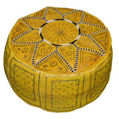 Ayala Leather Pouf
