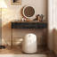 Coiffeuse haut de gamme, revêtement en similicuir grainé, plateau en verre trempé, miroir DEL, prise intégrée, 6 tiroirs, montage très facile-1647431773-1841685899