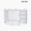 Lit escamotable simple avec tablettes de chevet et garde-robe, blanc