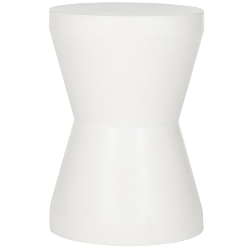 Outdoor Cybele Concrete Stool, White