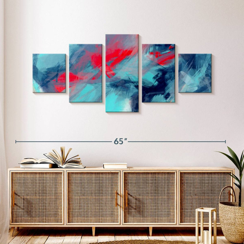 Abstract Color Field, 24" H x 55" W