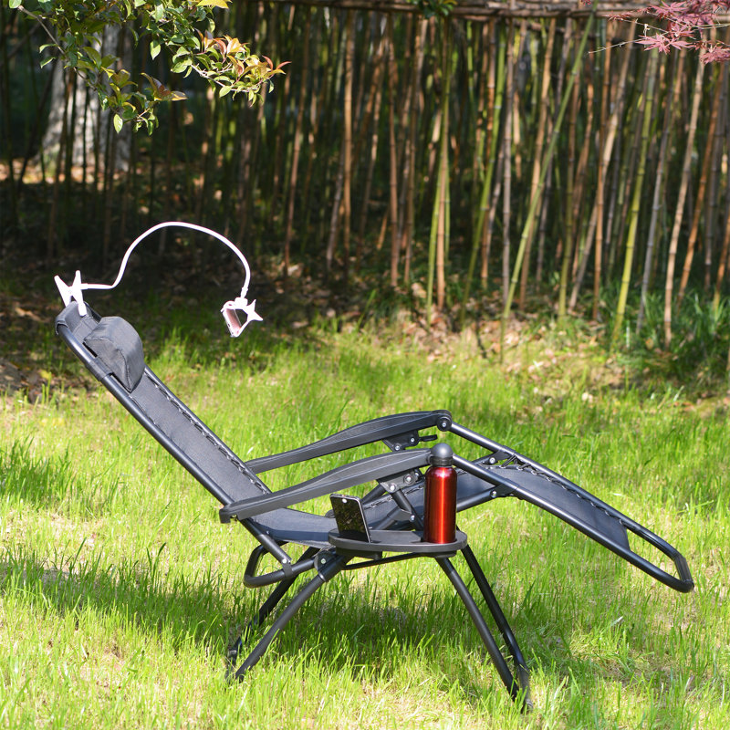Gavan 151 cm Long Single Chaise, Black