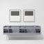 Ensemble de meuble-lavabo double mural 84 "avec miroir Geneva-112952429-87285970