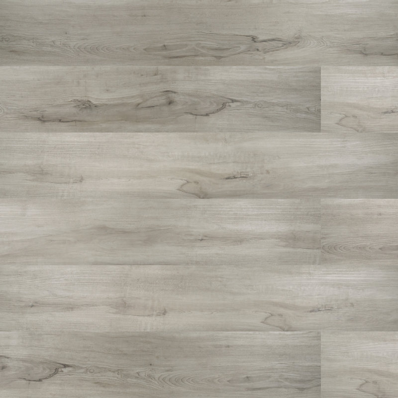 Plancher de vinyle de luxe imperméable Parkland Arbor Smoke 7 po x 48 po 5 mm 12 mil, Fumée quais, 12 mil
