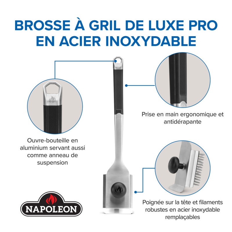 Brosse pour barbecue en acier inoxydable de qualité supérieure
