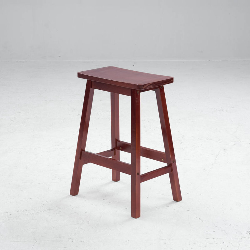 Clauson Solid Wood Counter Stool, Brown