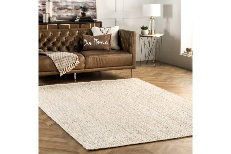 Cruise Handmade Braided Jute Area Rug in Off White