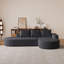Ensemble de canapé modulaire recouvert de tissu d'ameublement moderne modulaire en L de 108,5 pouces avec 3 coussins en chenille recourbée pour une combinaison de confort et de style-521358992-521358994