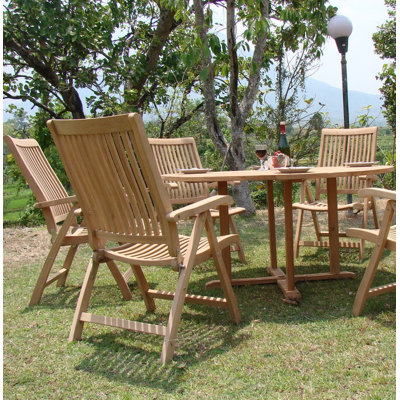 Hartfo Outdoor 5 - Piece Teak Dining Set