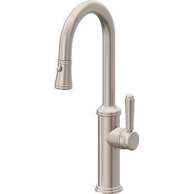 Davoli Pull-Down Prep/Bar Faucet with Button Sprayer