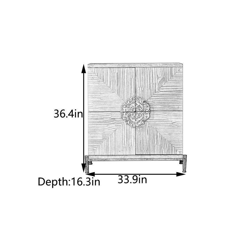Armoire d'entrée en bois de pin massif