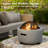 Barton Concrete 18" Round Charcoal/Wood Burning Fire Pit With Bbq Grate