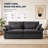 94” Chenille Casual Upholstered Cloud Sofa with 4 Throw Pillows-378105888